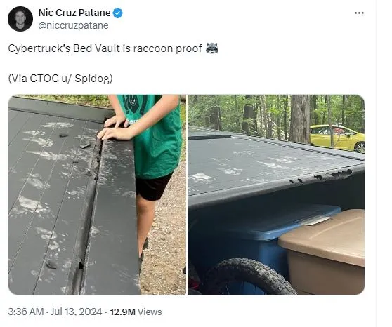 cybertruck faces devastating disaster after being no match for hungry racco 344