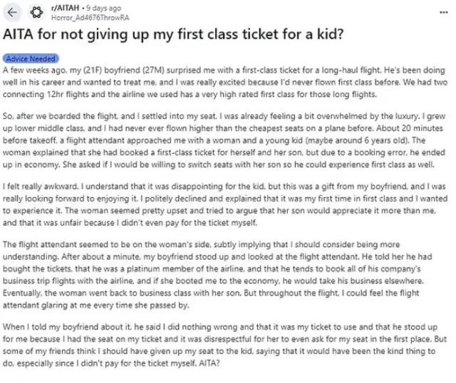  plane passenger wonder whether she was an**hole after refusing to surrende 330