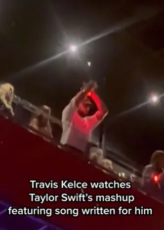 fan points out travis kelce seen crying at taylor swifts emotional perform 546