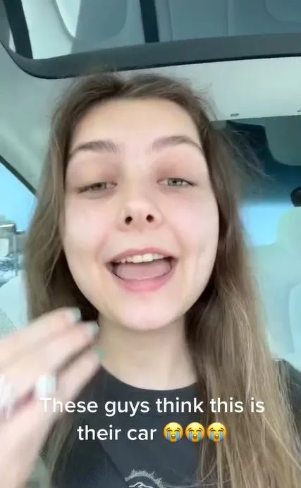 woman catches men pretending her tesla belongs to them 538