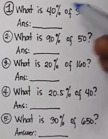 people baffled by the ideal method of quick percentage calculations 1245