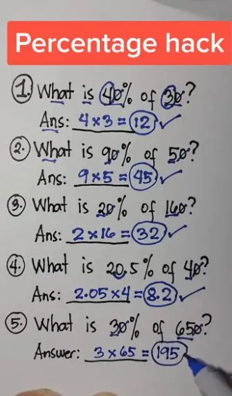 people baffled by the ideal method of quick percentage calculations 1243