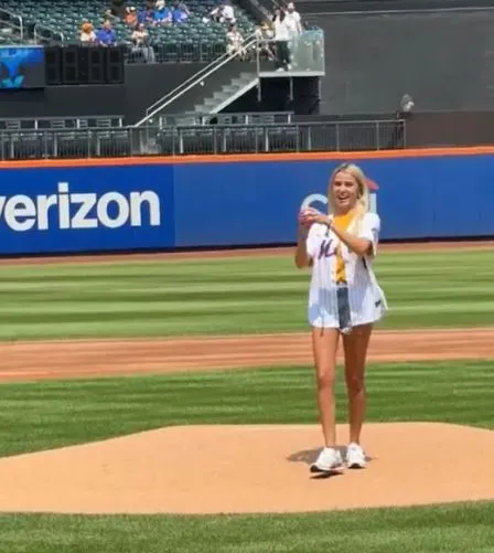 haliey welch responds to backlash after throwing first pitch at mets game 2818
