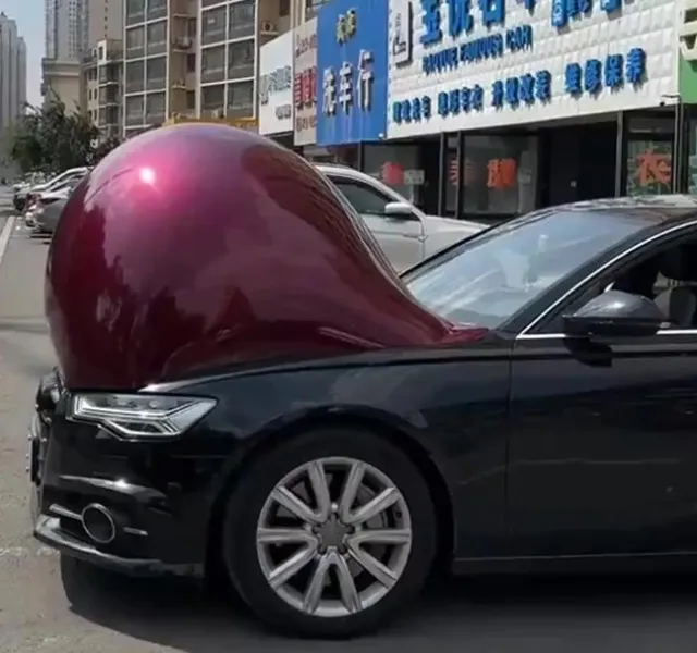 pregnant car in china looks ready to explode in extreme heat 3110