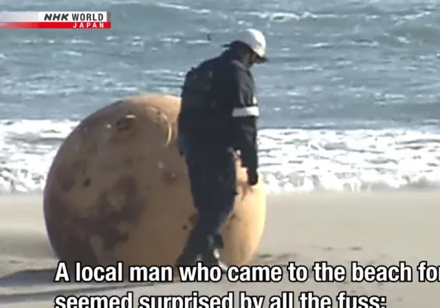 viewers stunned after spotting giant sphere on beach 3803