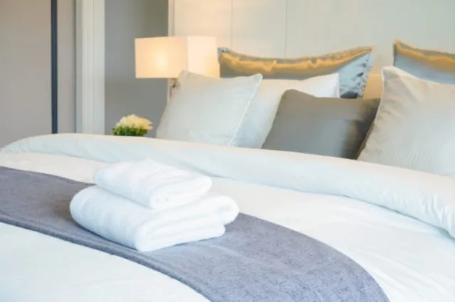 what is the exact function of the piece of fabric in hotel beds? 3952