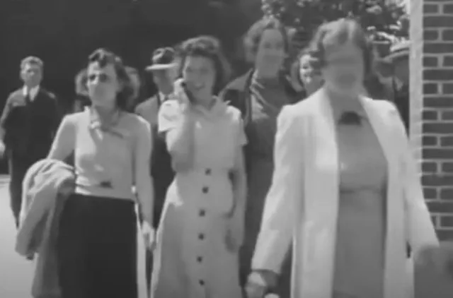 woman in 1938 video using a phone sparks time travel theories 4221