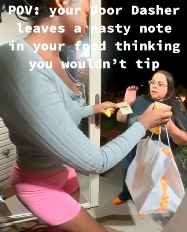 doordash driver leaves ‘nasty’ note for customer afer thinking she would no 6725