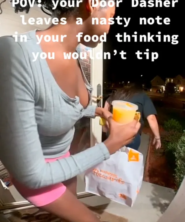doordash driver leaves ‘nasty’ note for customer afer thinking she would no 6723
