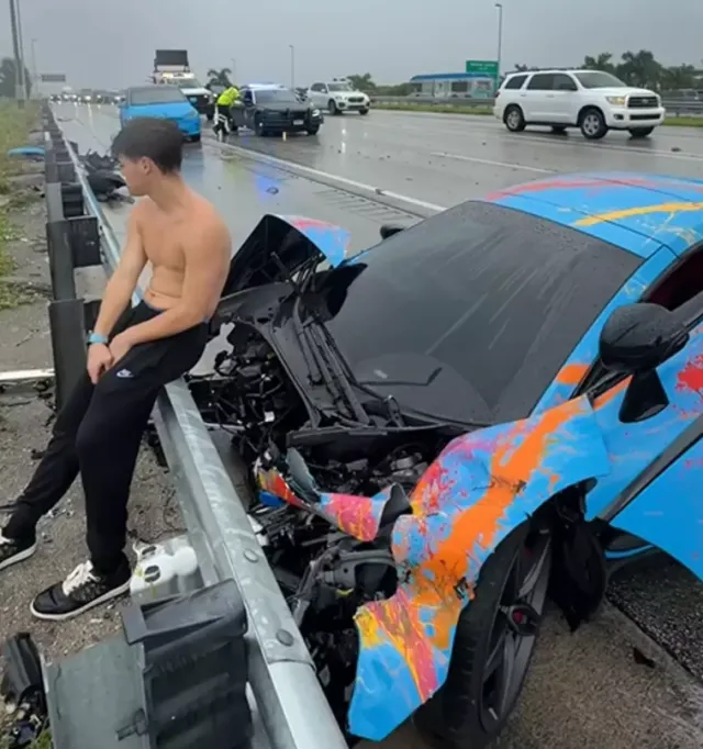 influencer shares aftermath of $196k mclaren crash while livestreamming 6814