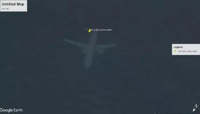 man discovers plane allegedly submerged underwater near scotland on google 7347