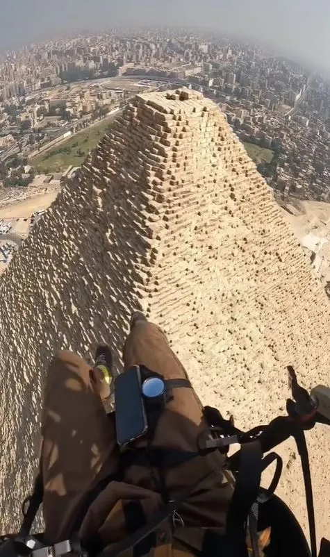 rare aerial footage reveals hidden writing at the top of the great pyramid 7447