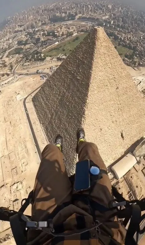 rare aerial footage reveals hidden writing at the top of the great pyramid 7448