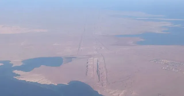 passenger shares aerial view of saudi arabias $1 trillion giga-project th 7819