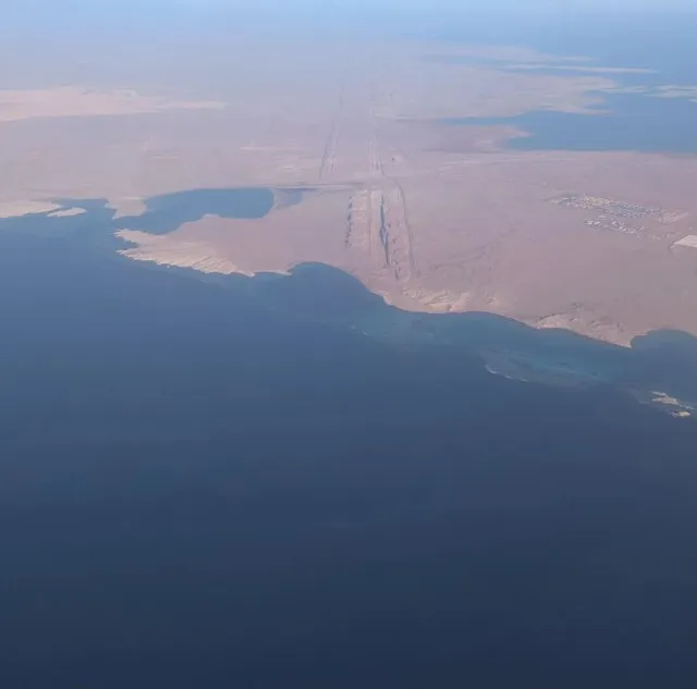 passenger shares aerial view of saudi arabias $1 trillion giga-project th 7818