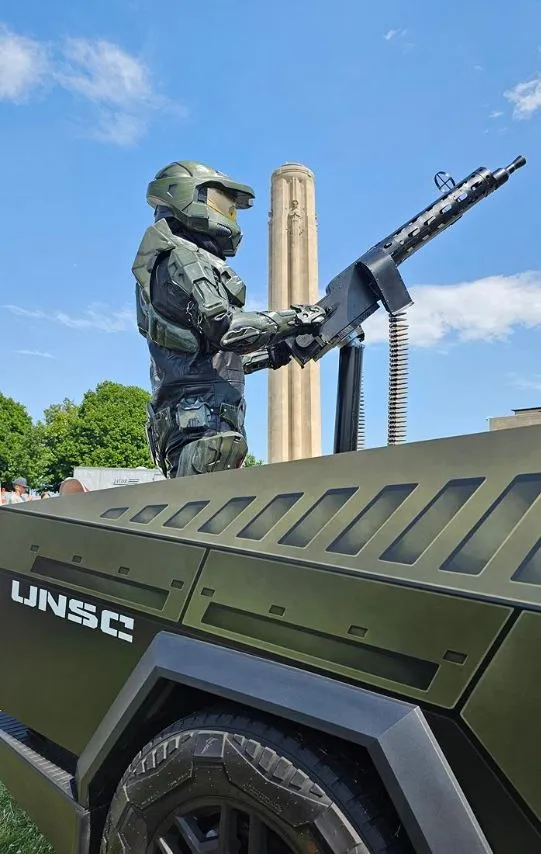 man transforms cybertruck into iconic halo vehicle 8156
