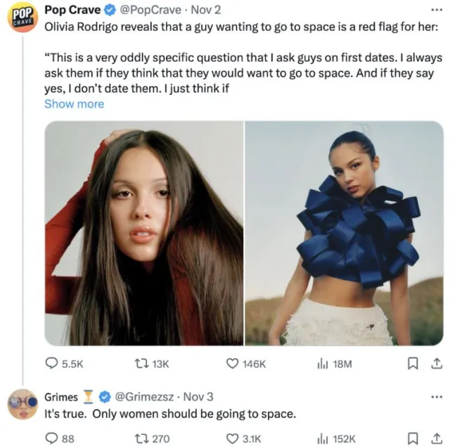 grimes subtly shades ex elon musk over space dreams 9030
