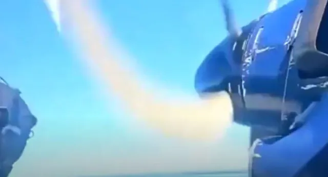passenger stunned after loose luggage hits plane propeller in mid-air 9237