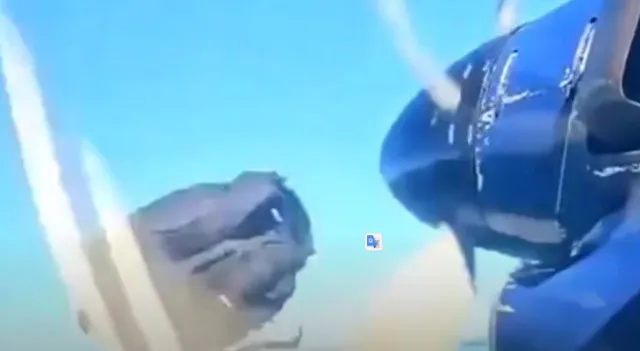 passenger stunned after loose luggage hits plane propeller in mid-air 9238