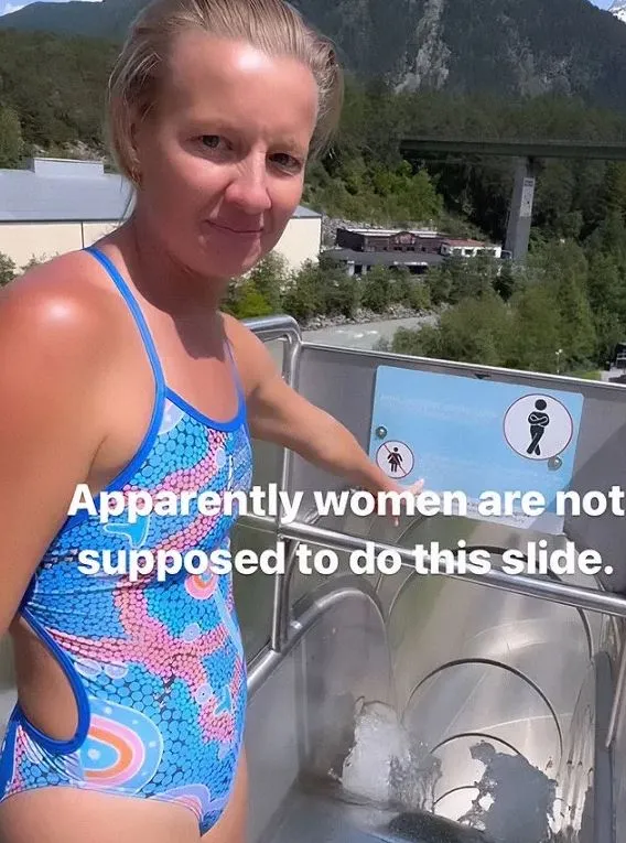 why women are banned from this waterslide while a world champion diver igno 9488
