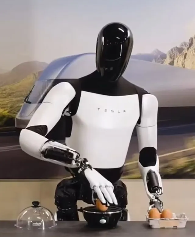 viewers stunned as resla robot optimus can now squat and poach an egg 9639