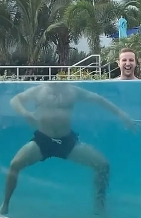 mind-boggling optical illusion shows man’s head separated from his body 9734