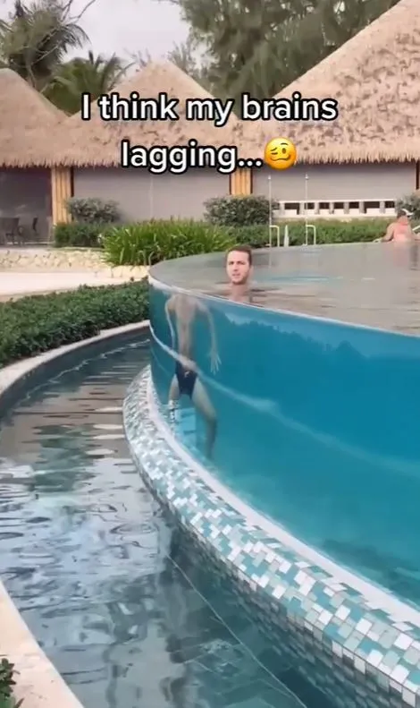 mind-boggling optical illusion shows man’s head separated from his body 9737