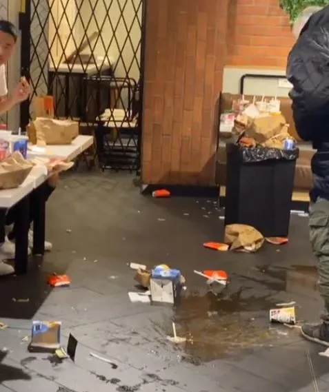 diners are slammed for creating a massive mess at mcdonalds 9993