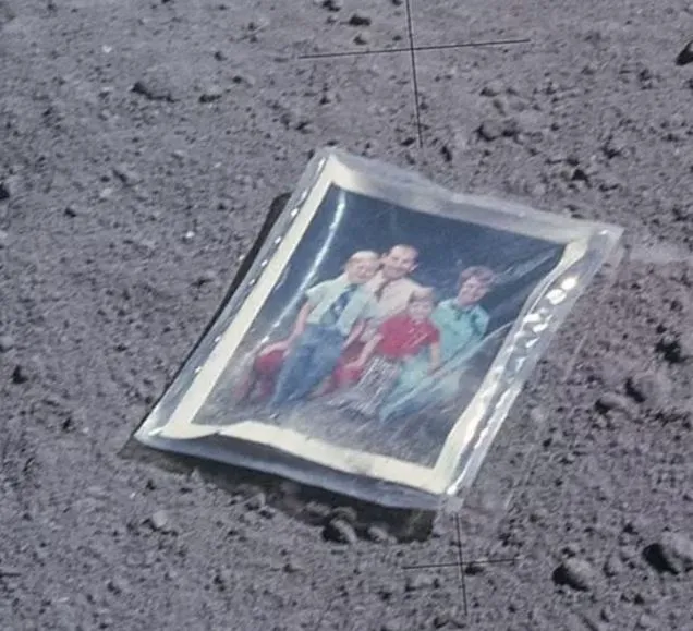 photo of family with message left on the moon for 50 years 9997