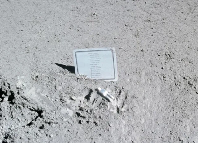 photo of family with message left on the moon for 50 years 9998