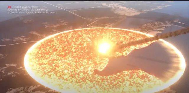 simulation reveals catastrophic impact of potential asteroid collision with 9954