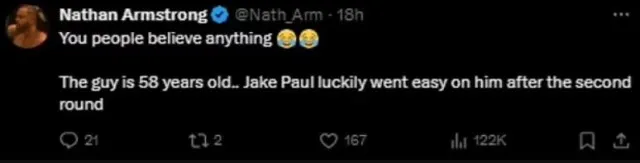 fans point out conspiracy theories suggesting mike tyson - jake aul fight w 10092