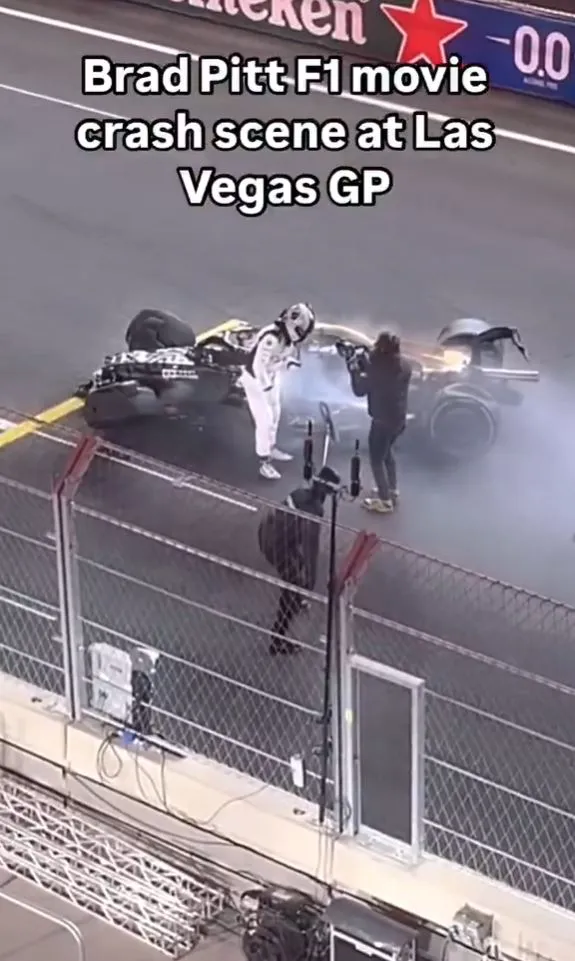 viewers stuns as brad pitt collapses at the f1 las vegas grand prix 10665