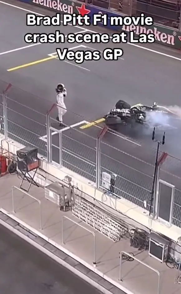 viewers stuns as brad pitt collapses at the f1 las vegas grand prix 10663