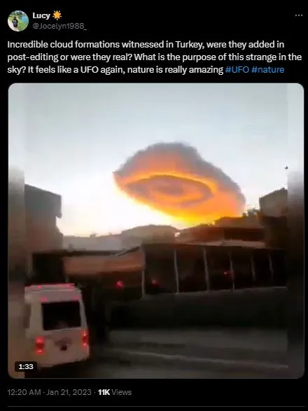 viewers spark dark theory as ufo-like cloud is spotted in the sky 10751