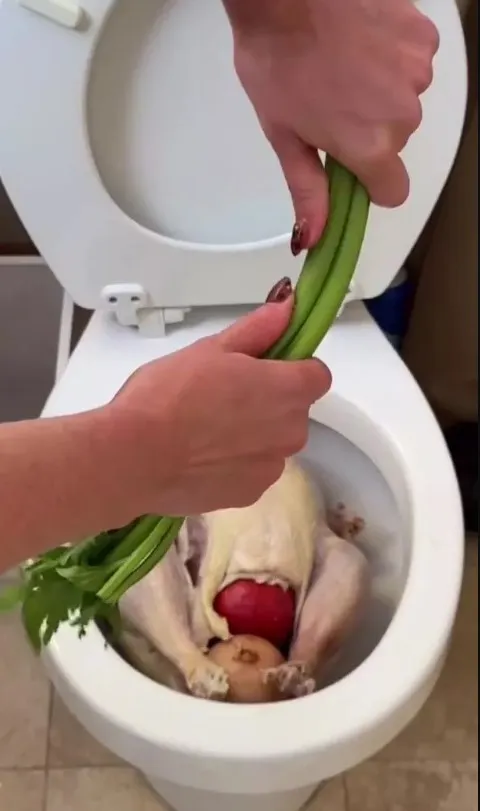 woman under fire after seasoning a raw turkey in toilet bowl for thanksgivi 11208