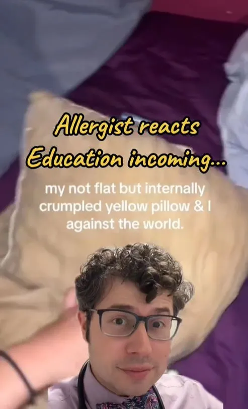 doctor warns about the health risks of sleeping on a yellow pillow 11232