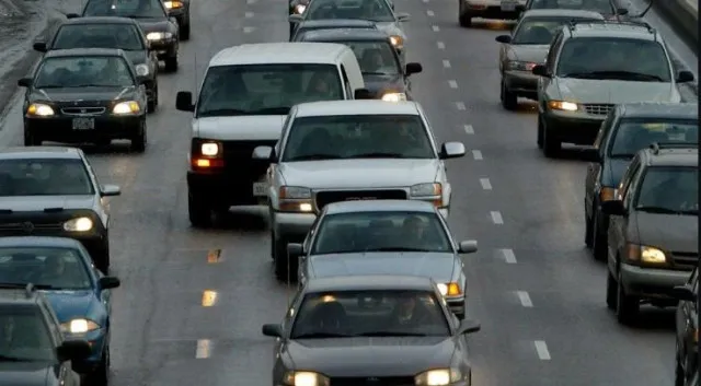people find the best way to pee in a motorway traffic jam 11390