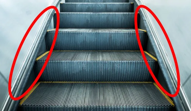 why do escalator steps have grooves? 11675