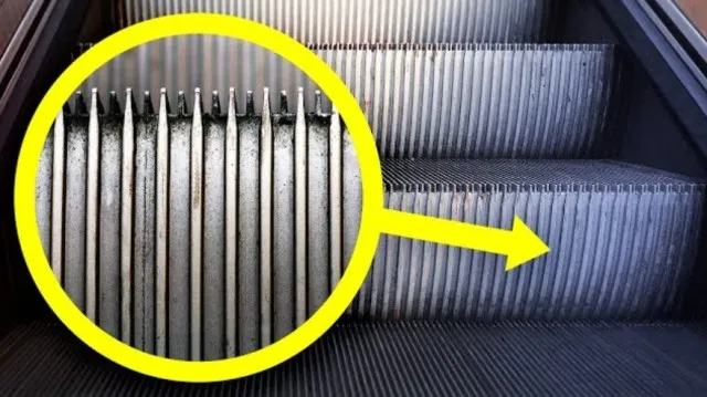 why do escalator steps have grooves? 11674