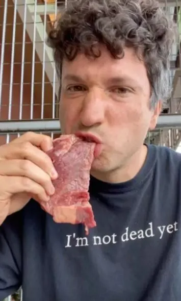 man tests survival limits by eating raw meat daily 12136