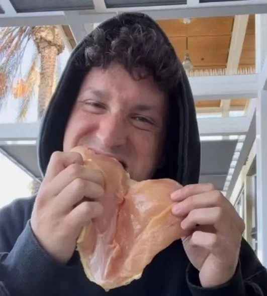 man tests survival limits by eating raw meat daily 12135