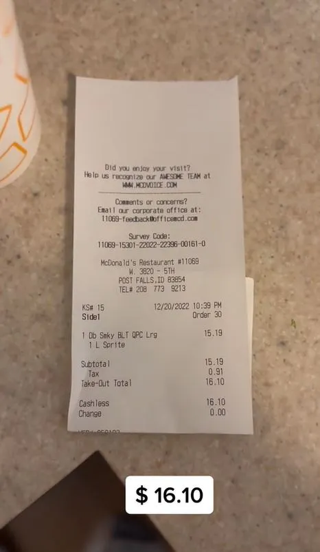 many customers turned to home cooking after mcdonalds customer reveals the 12253