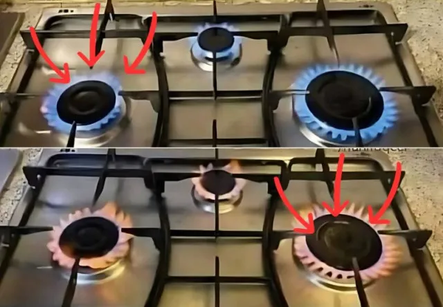 why should we pay attention to the color of stove flame? 12590