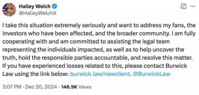 hawk tuah girl breaks silence after lawsuit over cryptocurrency collapse 12705