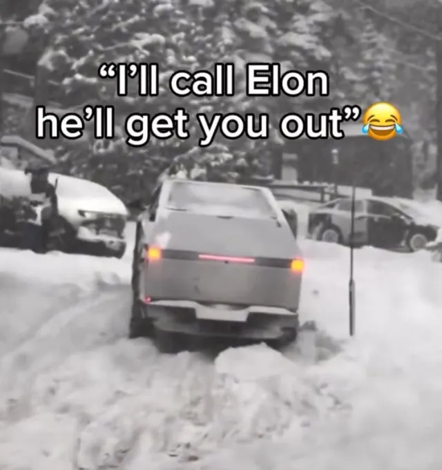 cybertruck owner explains why he prefers driving a gas car in winter instea 12814
