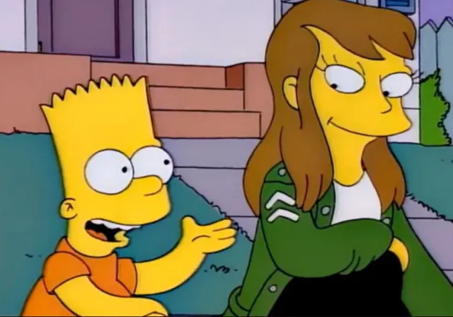 viewers baffled by mysterious hawk tuah girl spotted in the simpsons episod 13417