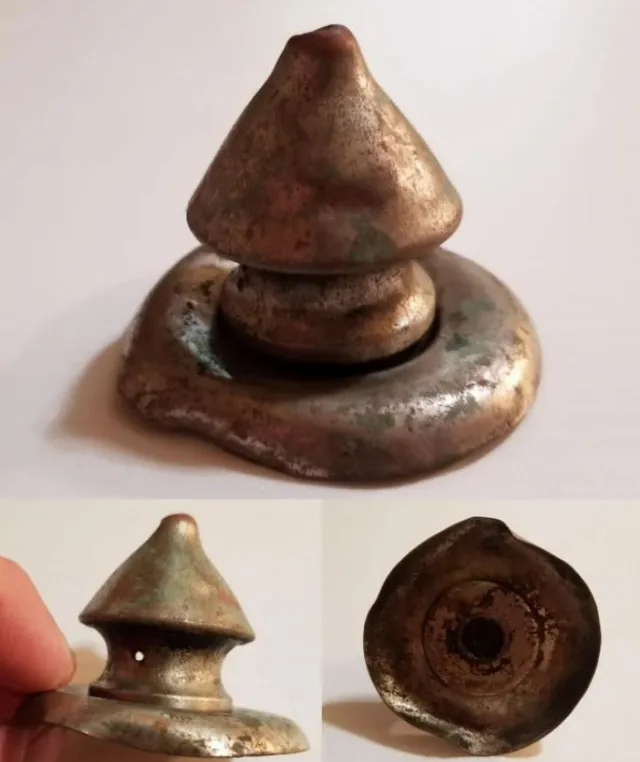 viewers baffled by mysterious conical copper object found in se iowa 13482