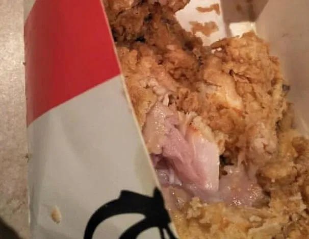 furious kfc customer claims she was served raw chicken 13777