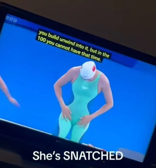 olympics fans stunned as chinese swimmer tang qianting creates bizarre on-c 13675